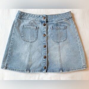 Brandy Melville denim mini skirt women’s size 27 100% cotton